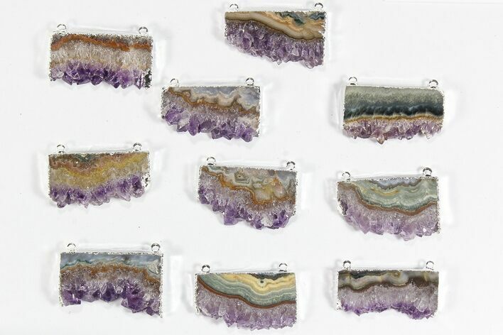Lot: Amethyst Slice Pendants - Pieces #78458